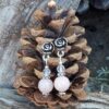 Boucles d'oreilles Opale rose et Cristal de roche