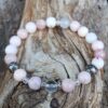 Bracelet Opale rose, Cristal de roche en métal argent