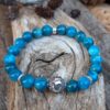 Bracelet Apatite bleue et perle en Argent 925