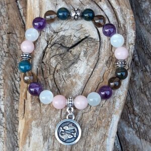 299 88f Bracelet Poissons signe astrologique