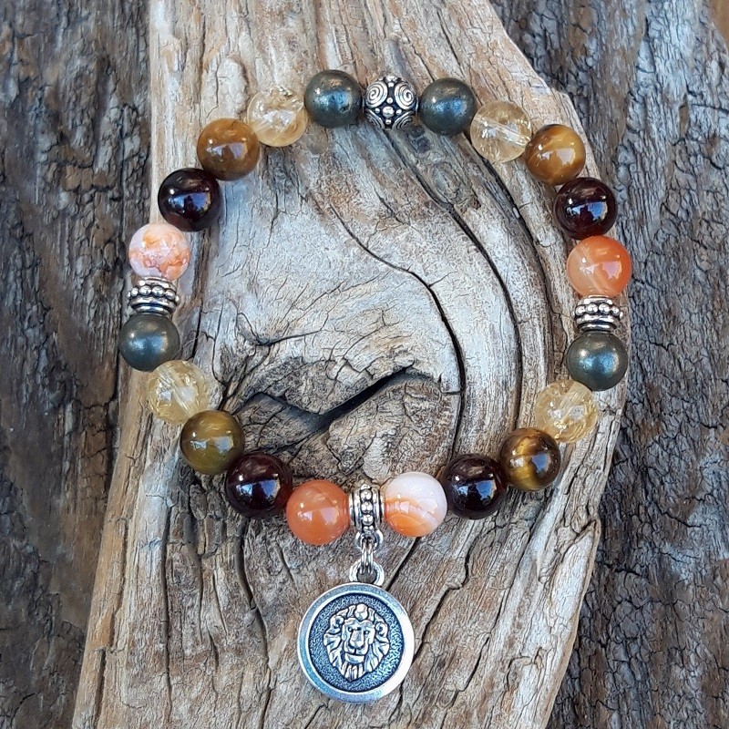 642 3e8 Bracelet Lion signe astrologique