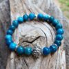 Bracelet Apatite bleue et perle de Bali en Argent 925