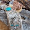 Collier en Turquoise et petite plume en Argent 925
