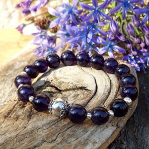 613 350 Bracelet Amethyste et perle de Bali en Argent 925