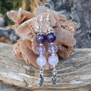 Boucles d'oreilles Améthyste en Argent 925