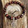 Bracelet Œil de taureau avec une breloque arbre de vie en Argent 925