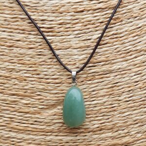 1056 fca Pendentif Aventurine verte pierre naturelle