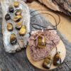 Pendentif Œil de tigre, pierres naturelles