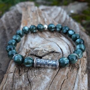 1171 36d Bracelet Seraphinite et perles de Bali en Argent 925 scaled