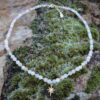 1214 6cf Collier pierres de lune et etoile en vermeil