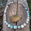 Colliers en perles naturelles d'Amazonite