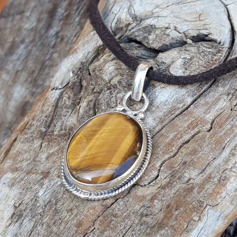 pendentifs oeil de tigre et Argent 925