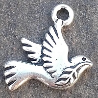 Breloque Colombe argentée