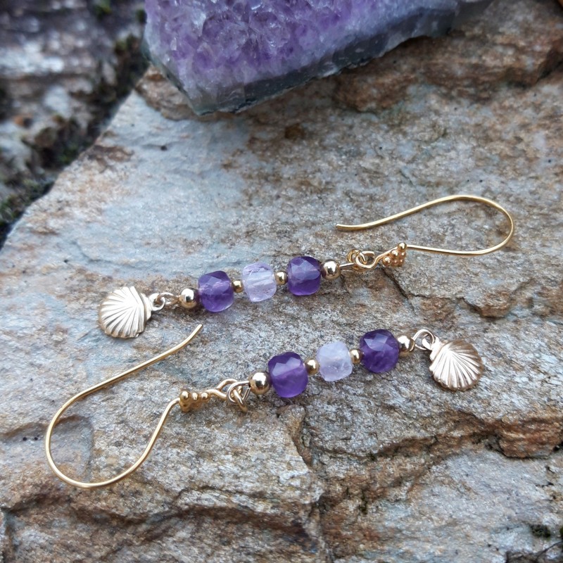 boucles d oreilles en amethyste 1