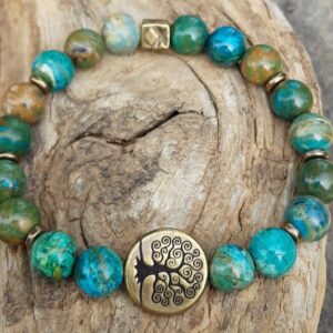 Bracelet opaline du pérou et arbre de vie