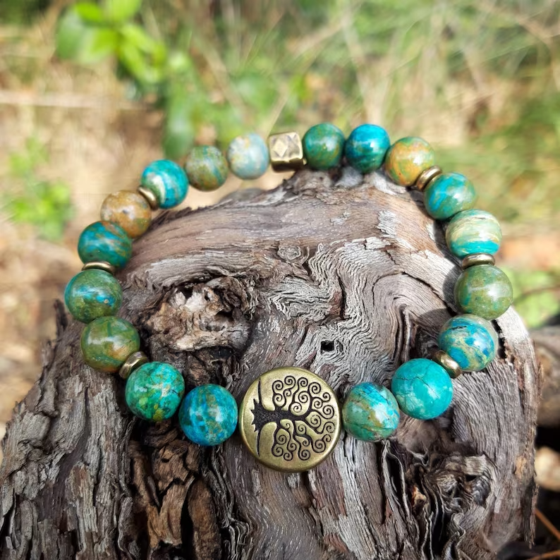 bracelet en opaline du pérou arbre de vie