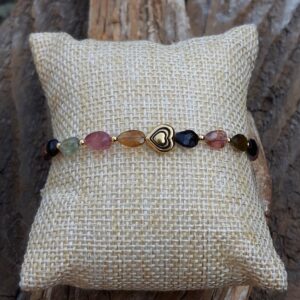 Bracelet Tourmaline multicolore et Spinelle noir – Image 3