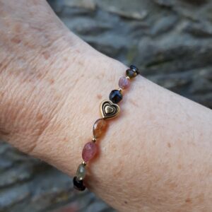 Bracelet Tourmaline multicolore et Spinelle noir – Image 5
