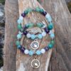 bracelet en pierres signe du verseau en métal doré ou argenté