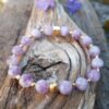 bracelet en Améthyste lavande et plaqué Or