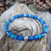 bracelet cyanite et turquoise