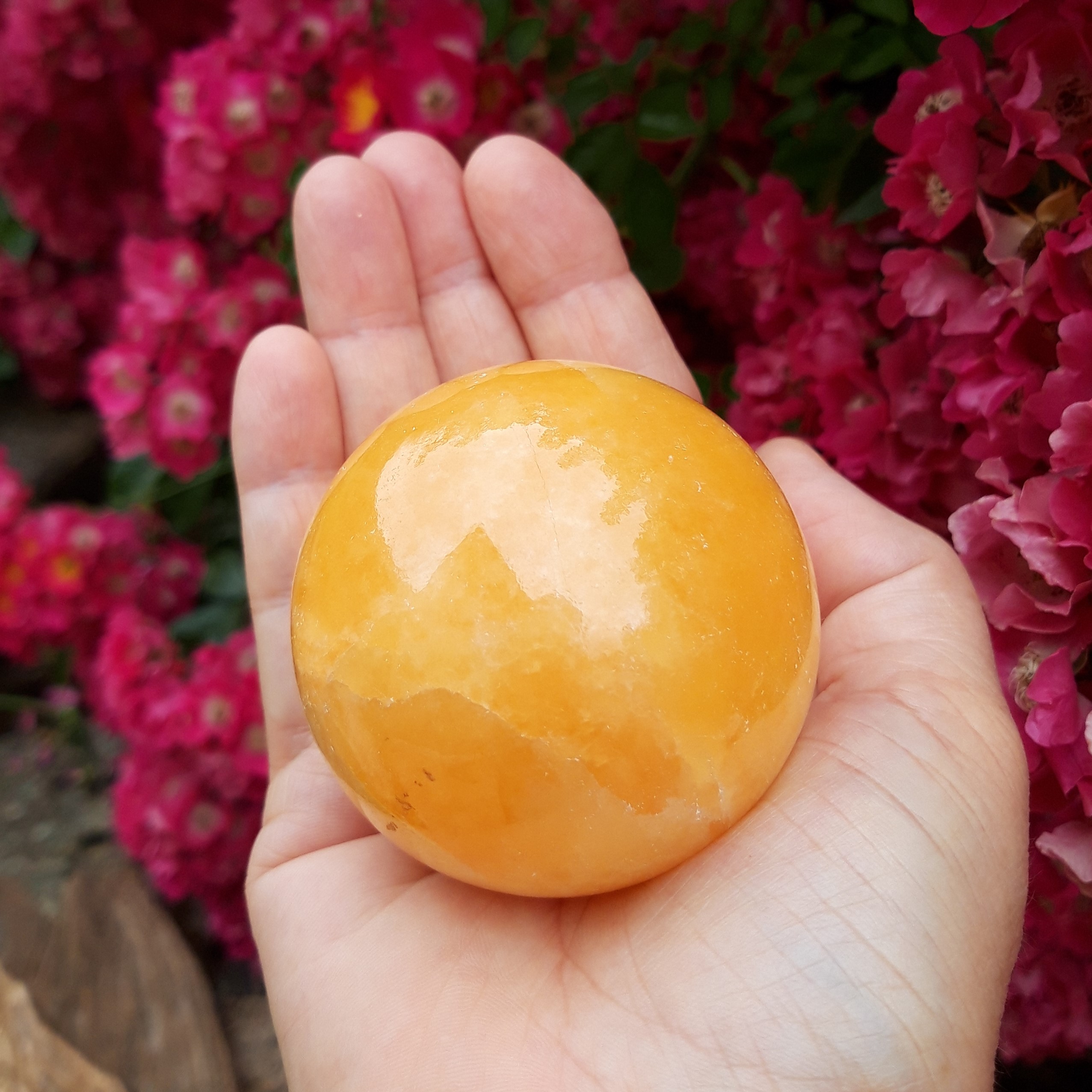 Sphère en Calcite Orange – Image 5