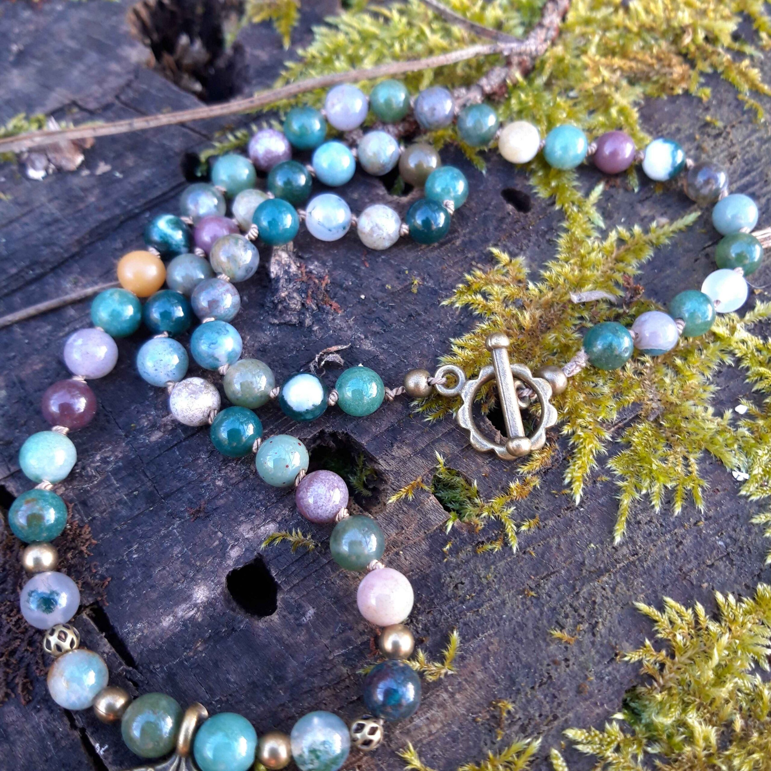Collier Agate en Agate Indienne avec pendentif Arbre de vie – Image 6