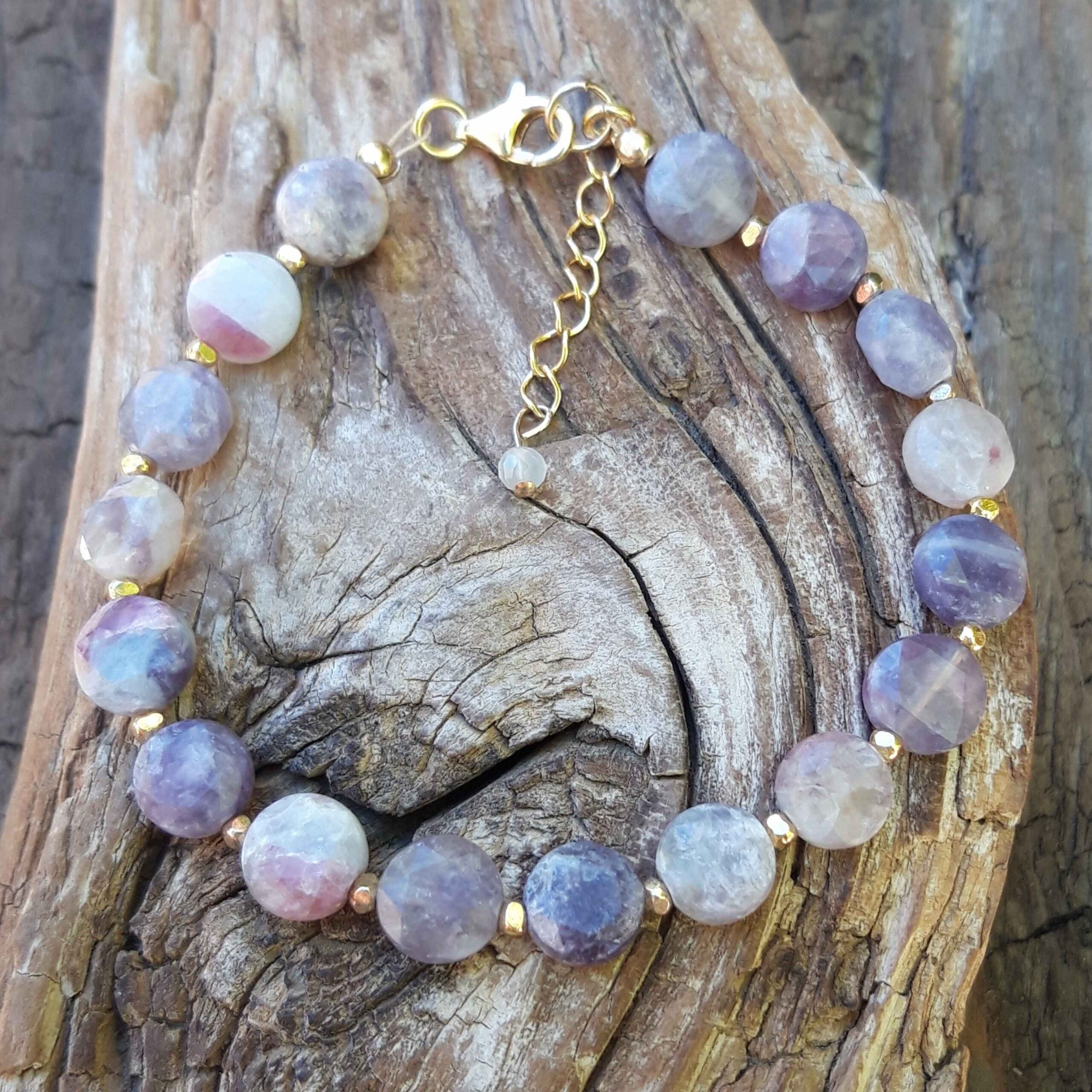 Bracelet en Tourmaline Fleur de prunier en Vermeil – Image 6