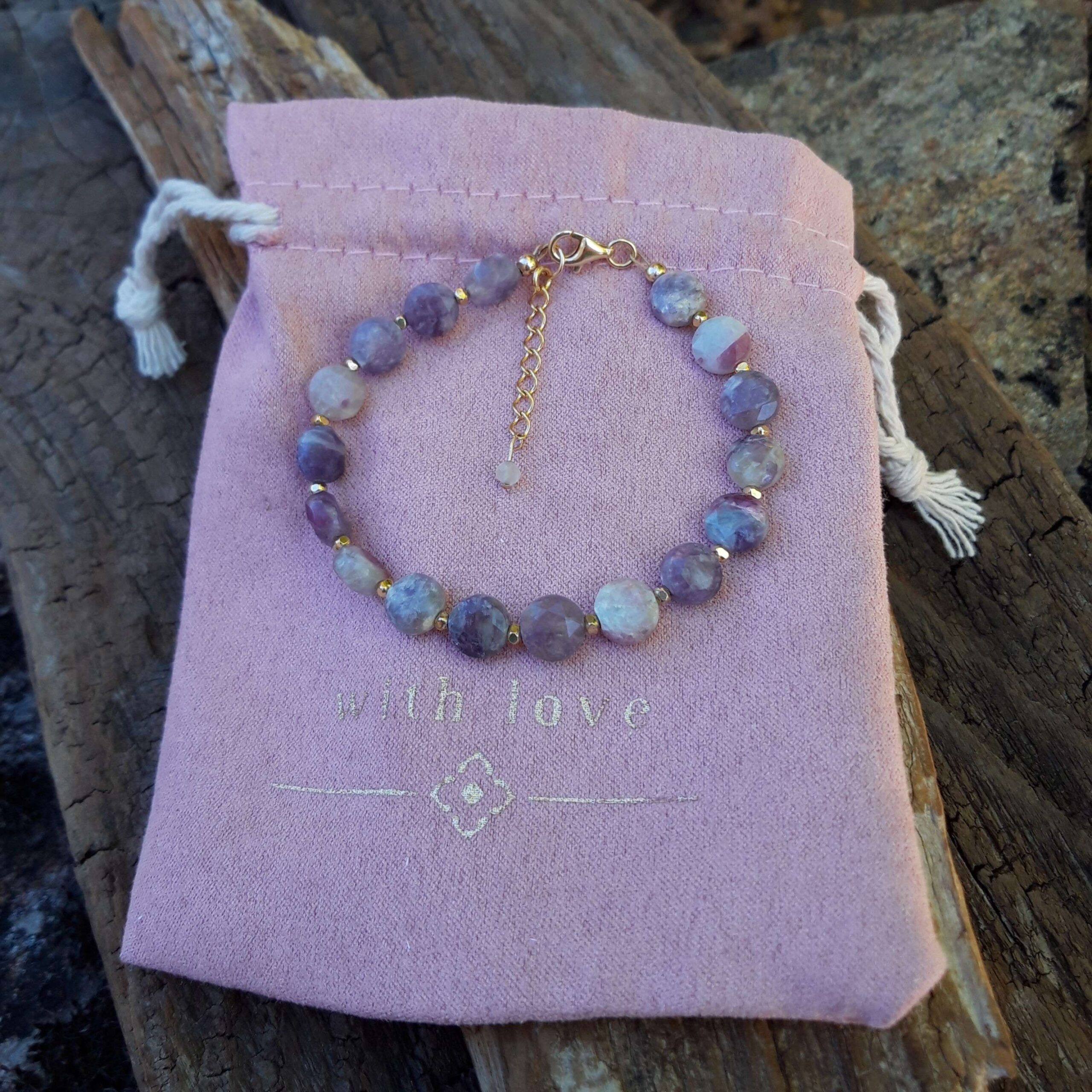 Bracelet en Tourmaline Fleur de prunier en Vermeil – Image 4