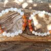 bracelet fertilité en pierre de lune et cornaline, perle en 6 mm ou 8 mm