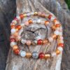 bracelet en cornaline, perles de 6 mm