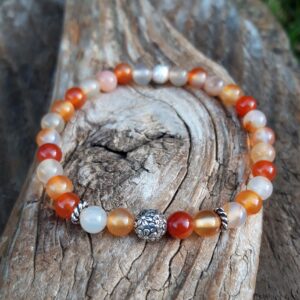 Alternative view of Bracelet en Cornaline naturelle 6 mm  | Fabriqué en France