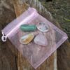 pierres roulées prospérité et succès, aventurine verte, citrine, quartz rose, cristal de roche