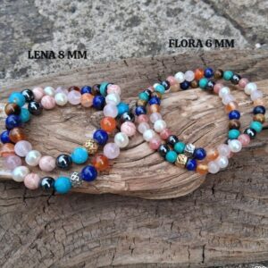 Bracelets chemin de vie en perles de 6 mm et perles de 8 mm