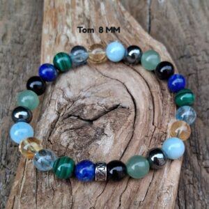 Bracelet chemin de vie Tom 8mm Argenté