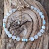 bracelet en Pierre de lune, Larimar en Vermeil