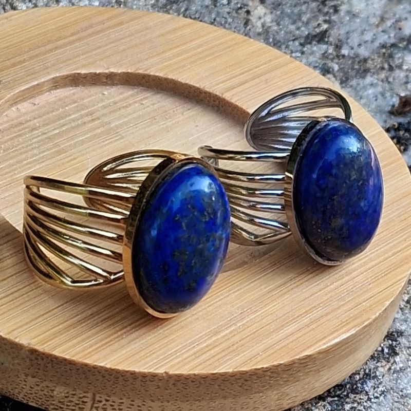 Bague Lapis-Lazuli réglable – Image 2