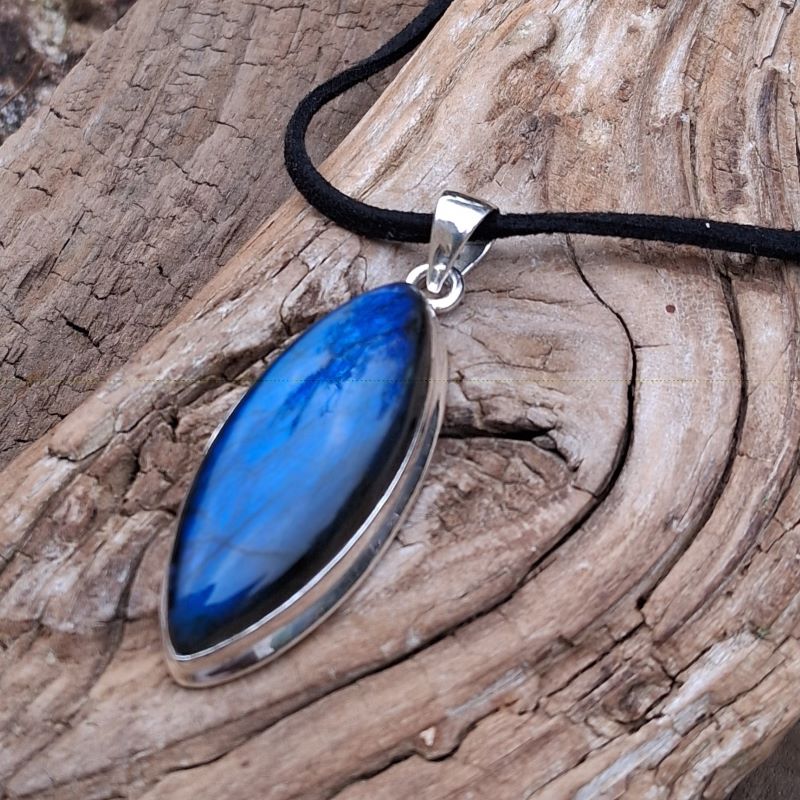 Pendentifs en Labradorite bleue de Grade AAA et Argent 925 – Image 2