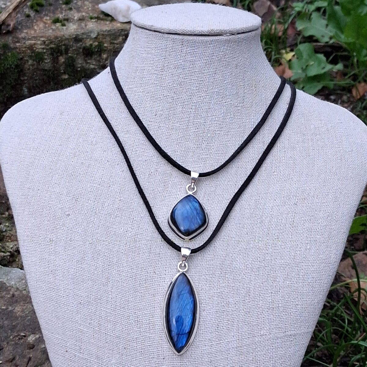 pendentifs Labradorite bleue en Argent 925