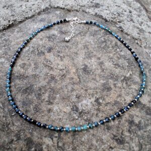 Alternative view of Collier Tourmaline bleue et Argent 925
