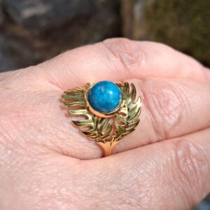 Bague Apatite bleue réglable – Image 7