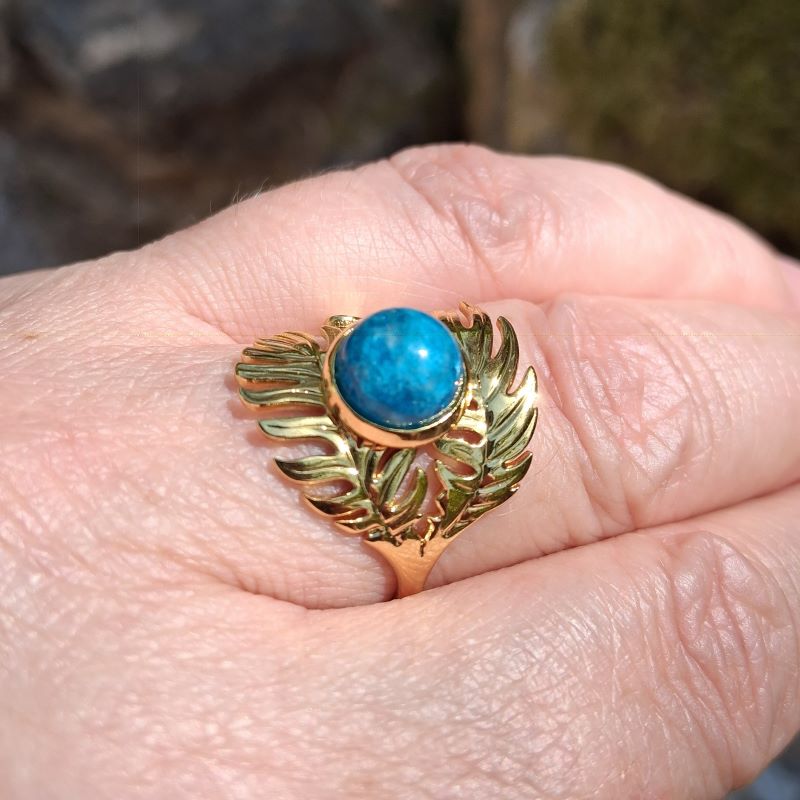 Bague Apatite bleue réglable – Image 7