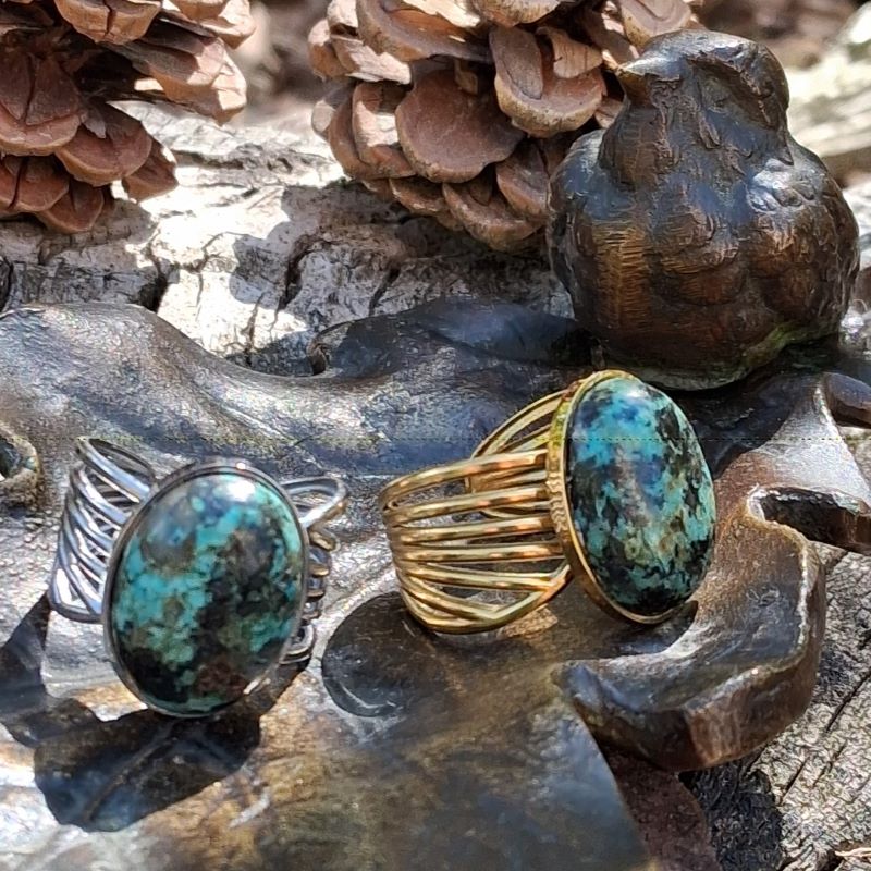 Bague Turquoise africaine réglable – Image 5
