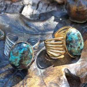 Bague Turquoise africaine réglable – Image 3